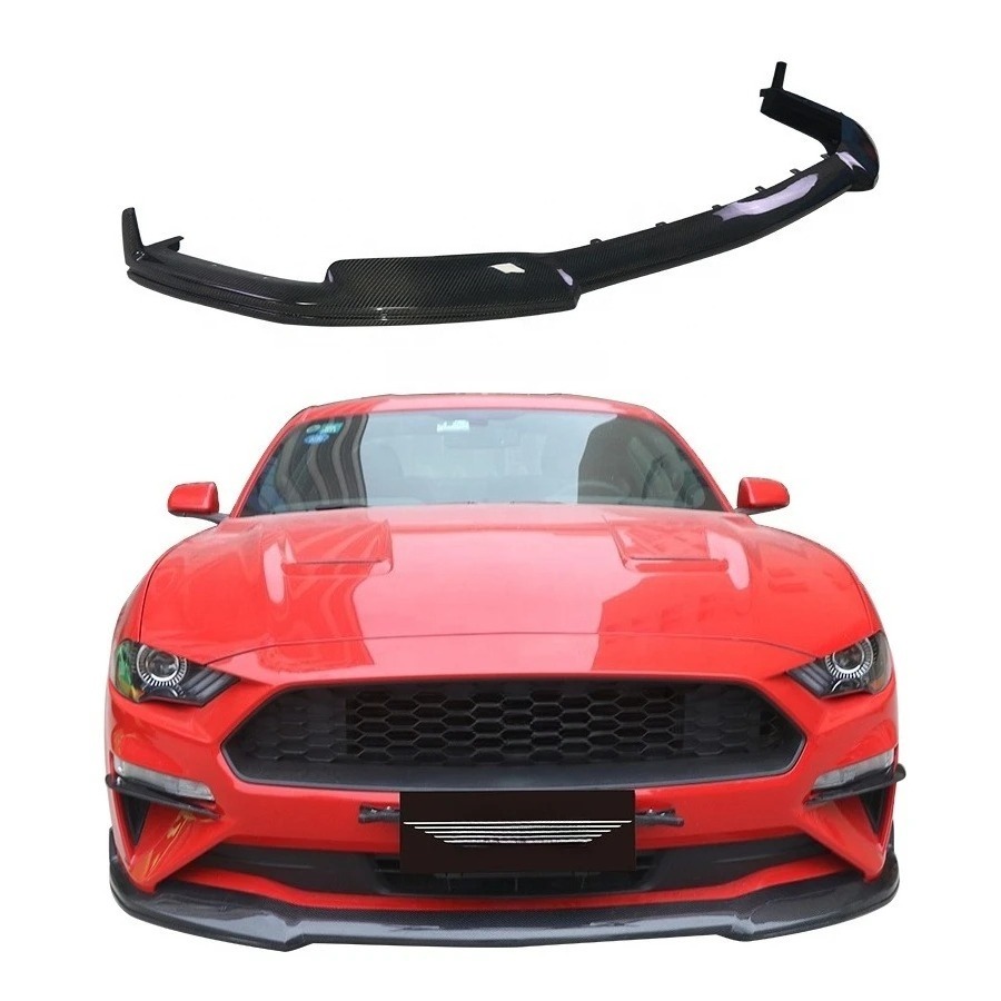 2018-2023  for Mustang Carbon Fiber Body Kit New Front Lip & Splitter for Coupe/Convertible 100% Fit